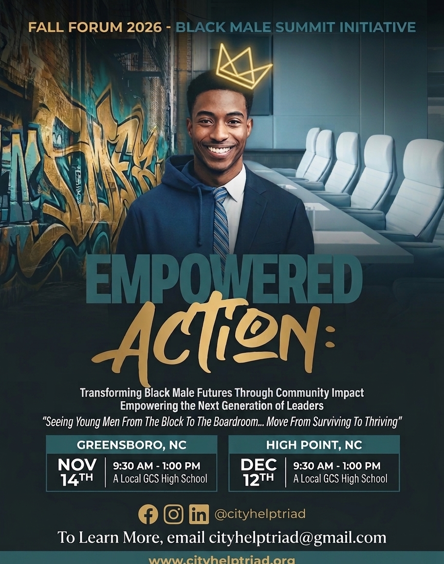 Fall Forum 2026 flyer: Empowered Action, Greensboro Nov 14 and High Point Dec 12